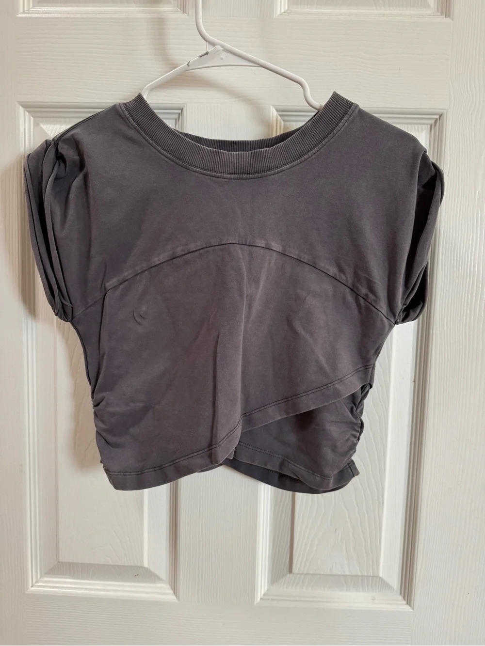 Free People FP Movement Hot shot crossover Charcoal Muscle Top